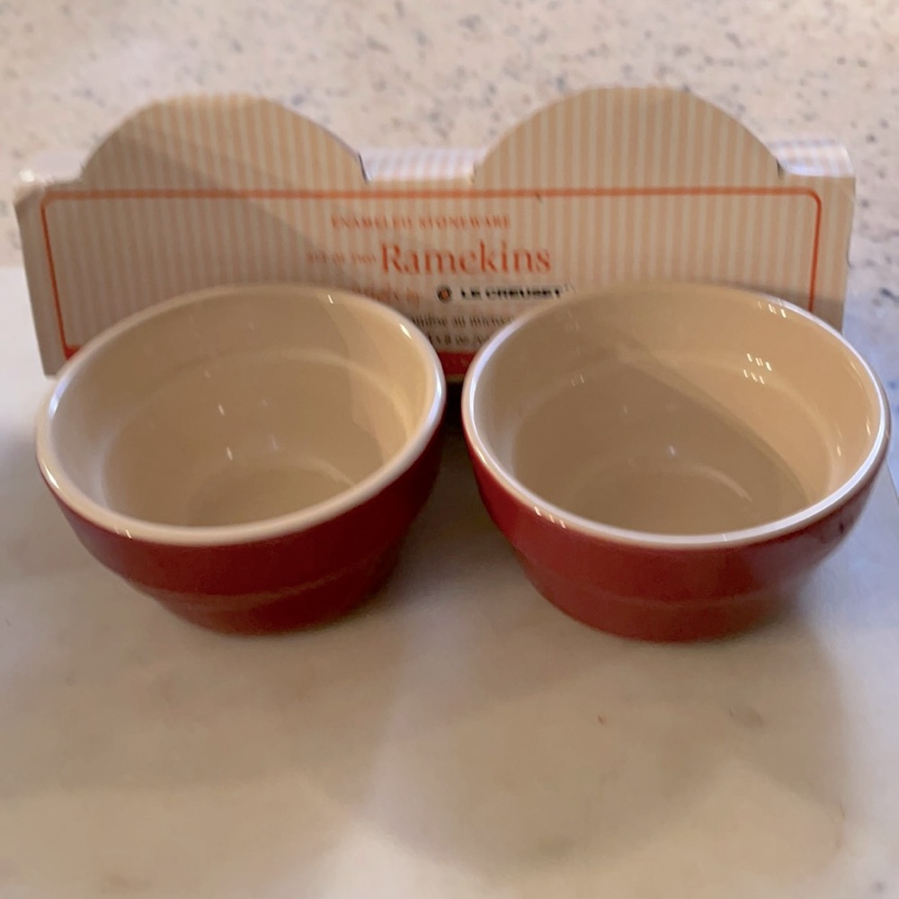 Red Le Creuset Ramekins New with Box. - Picture 2 of 5